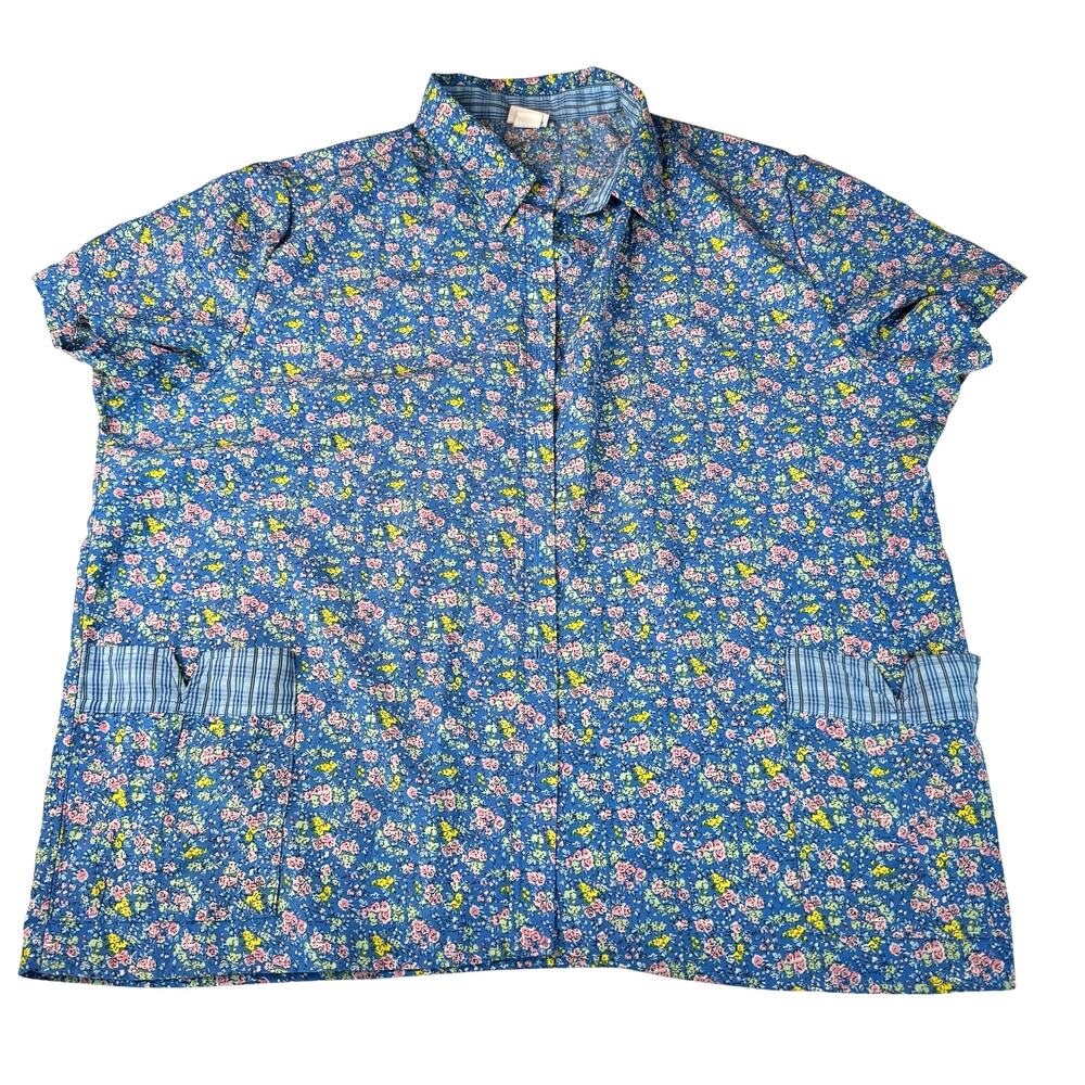 Vintage Haband American Sweetheart Floral Button Shirt 2X Pockets